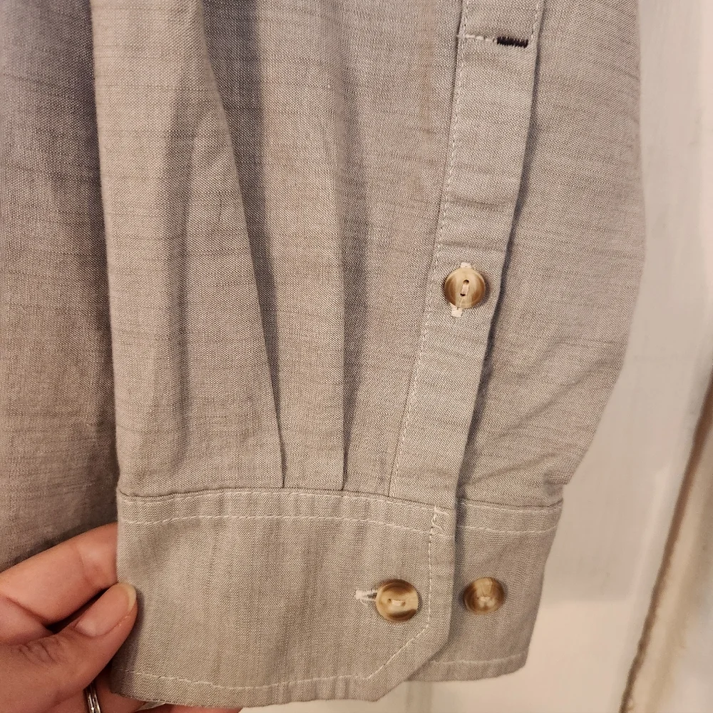 The North Face Men's Outdoor Shirt, Gray, Button Down, Hiking, Gorpcore XXL EUC